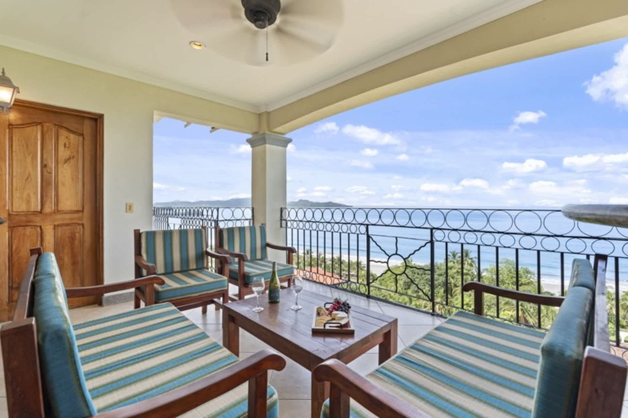 Oceanfront terrace at Villa 28, The Palms